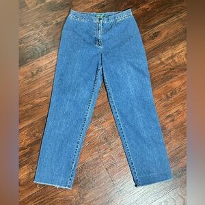 Vintage Ralph Lauren Women's Classic Blue Straight Leg Jeans